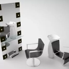 Beauty Salon Interior Scene 3d model