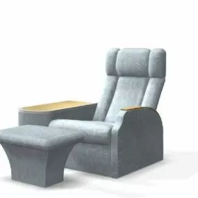 Hair Salon Massage Chair Ottoman 3d model