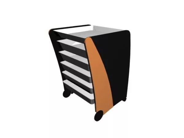 Beauty Salon Trolley Shelves 3d model Beauty Salon Trolley Shelves 3d model