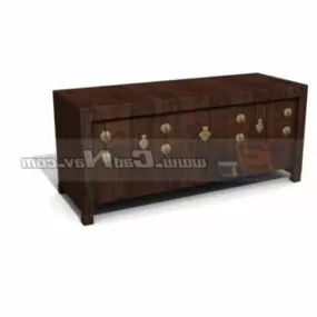 Bedroom Side Cabinet Antique Style 3d model