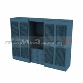 Bedroom Clothes Cabinet Furniture 3d model