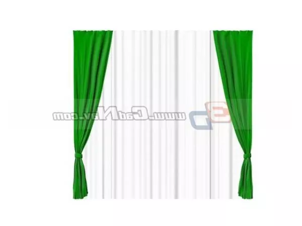 Bedroom Sheer Window Curtain 3d model Bedroom Sheer Window Curtain 3d model