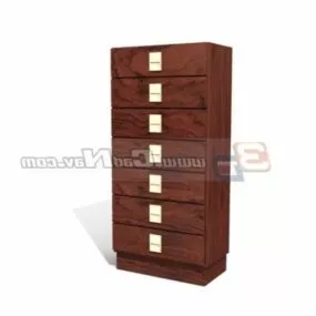 Bedroom Wooden Vintage Drawer 3d model