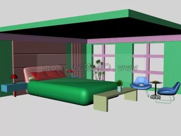 Bedroom Integration Room Design 3d model Bedroom Integration Room Design 3d model