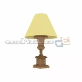 Wooden Table Light Design 3d model
