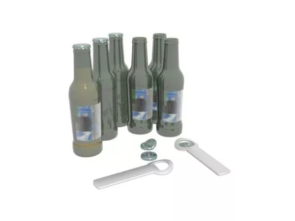 Drink Wine Bottle With Label 3d model
