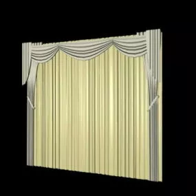 Home Beige Curtain Valance 3d model