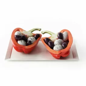 Bell Pepper Snack Food 3d model