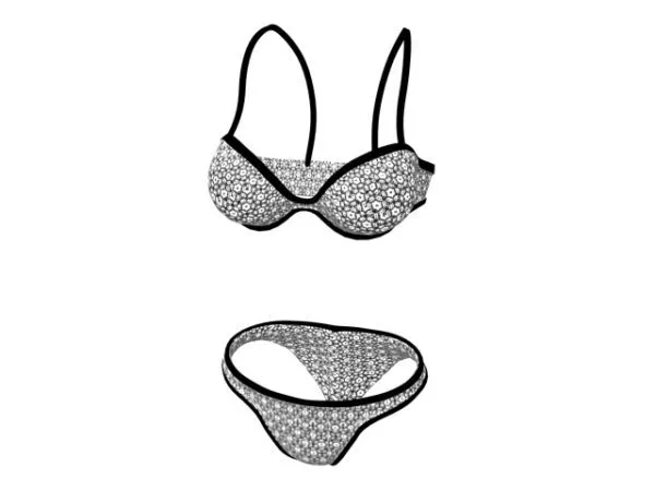 Set Of Scarf Tie 3d model