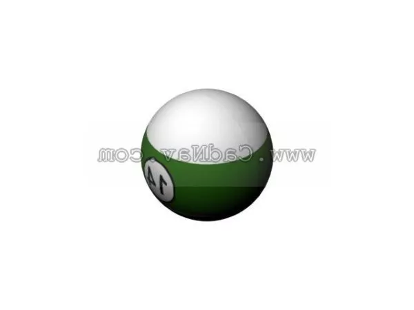 Pool Balls In Triangle Rack 3d model