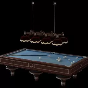 Billiard Table With Lighting System 3d model