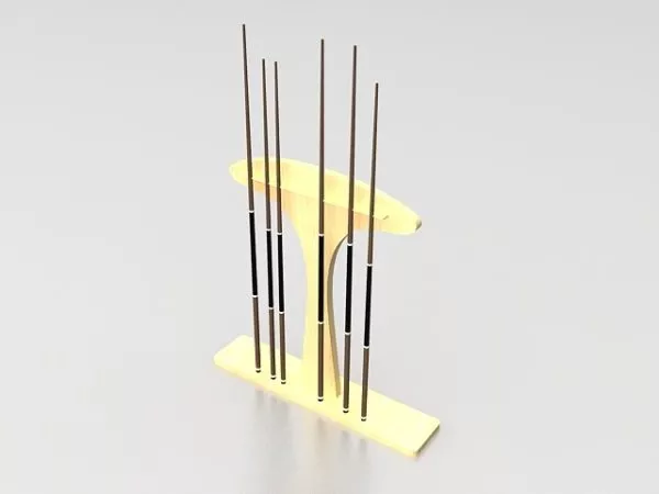 Billiard Table With Equipment 3d model