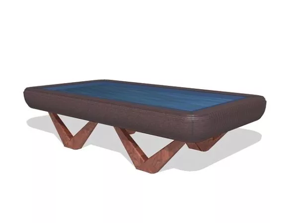 Round Hexagon Pool With Wooden Deck And Stair 3d model