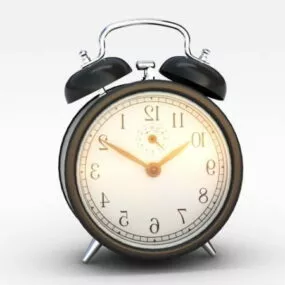 Home Black Bell Alarm Clock 3d model