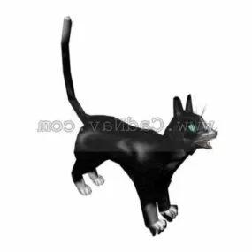 Animal Black Cat 3d model