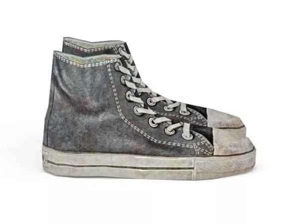 Fashion Black Converse Shoes 3d model Fashion Black Converse Shoes 3d model