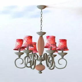 Black Country Chandelier Home Decoration 3d model