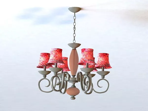 Black Country Chandelier Home Decoration 3d model Black Country Chandelier Home Decoration 3d model