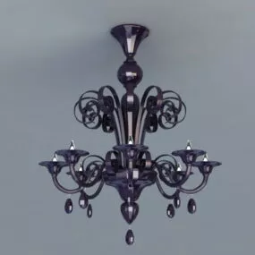 Home Dark Crystal Chandelier Lighting 3d model