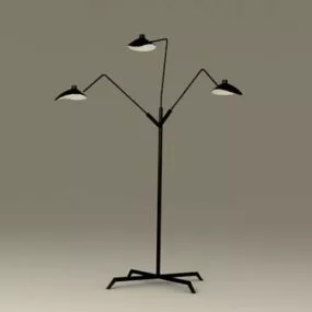 Home Black Iron Table Lamp 3d model