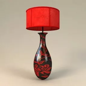 Living Room Black Vase Table Lamp 3d model