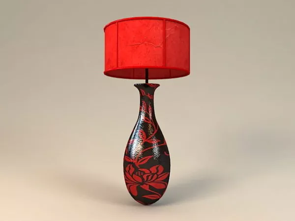 Living Room Black Vase Table Lamp 3d model Living Room Black Vase Table Lamp 3d model
