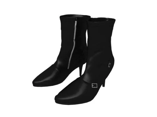 Black Vans Shoes 3d model