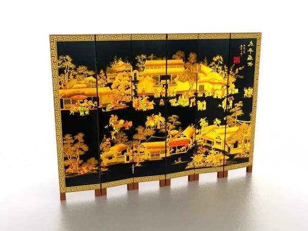 Wall Panel Ripple Decoration 3d model