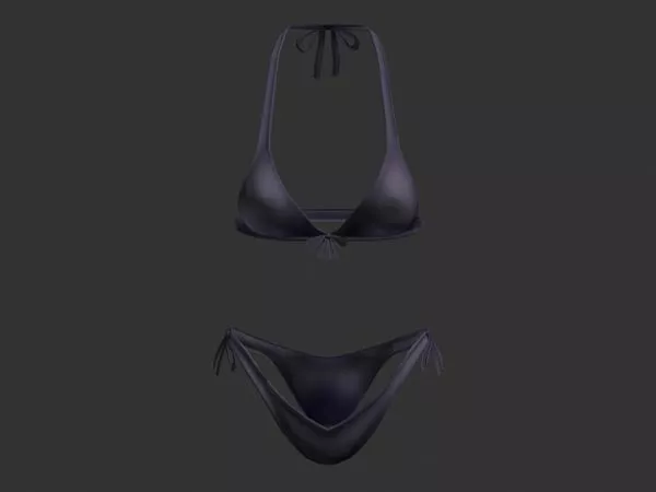 Swimwear Fashion Black Bikini 3d model Swimwear Fashion Black Bikini 3d model