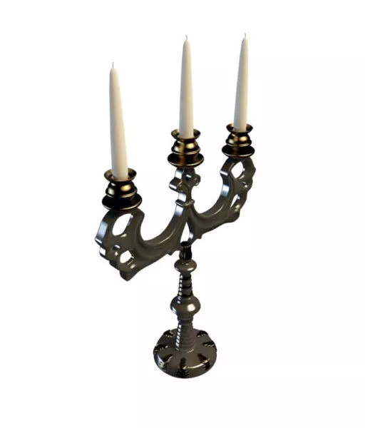 Burning Candle Light 3d model