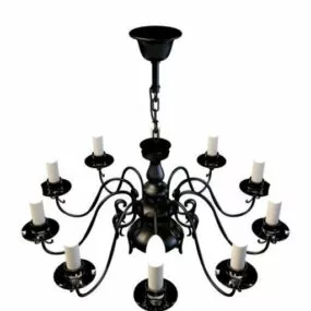Antique Black Style Chandeliers 3d model