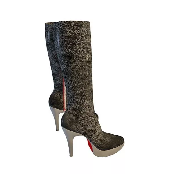 Open Toe High Heel Shoes 3d model