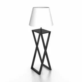 Black Iron Base Floor Lamp 3d model