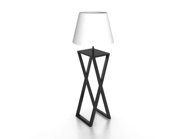 Black Iron Base Floor Lamp 3d model Black Iron Base Floor Lamp 3d model
