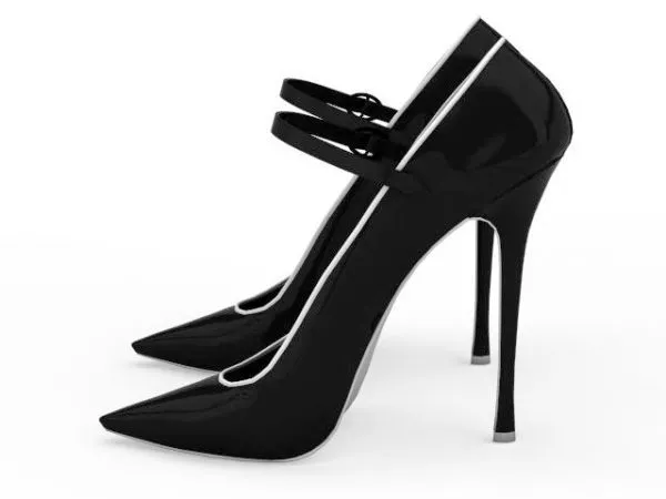 White Gym Shoes 3d model