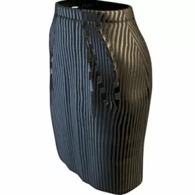 Fashion Black Pencil Skirt 3d model