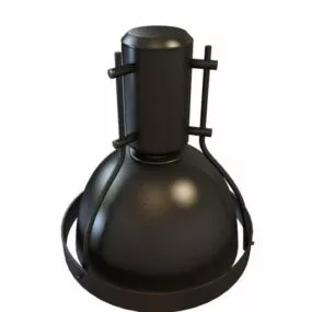 Black Metal Spotlight 3d model