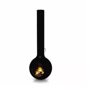 Black Stove Fireplace Decoration 3d model