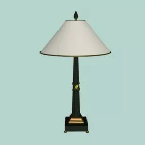 Black Bedroom Table Lamp 3d model