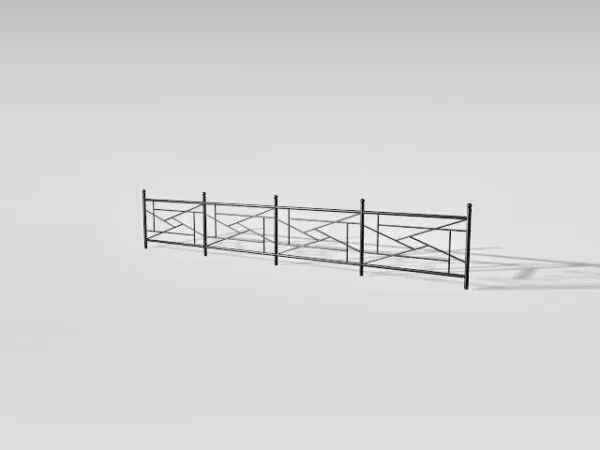 Building Black Wrought Iron Deck Railing 3d model Building Black Wrought Iron Deck Railing 3d model