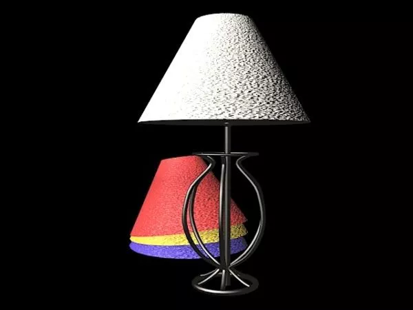 Wrought Iron Table Lamp With Shade 3d model Wrought Iron Table Lamp With Shade 3d model