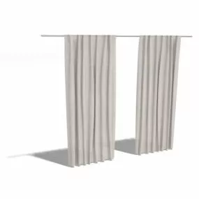 Blackout Hospital Room Curtain 3d model