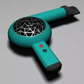 Electric Blue Hair Ddryer 3d model