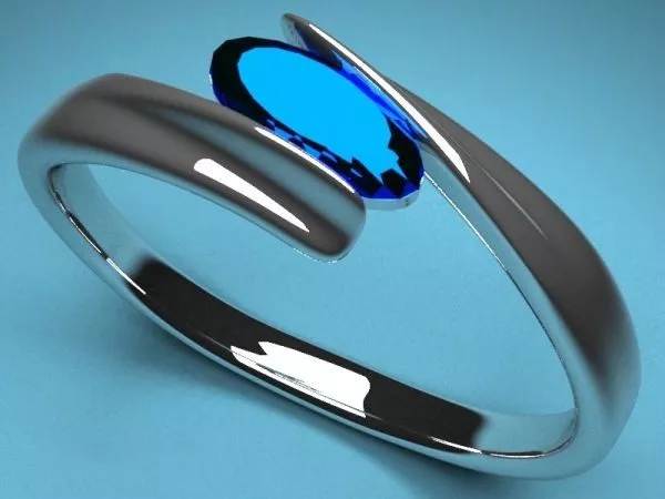 Couple Ring With Diamond 3d model