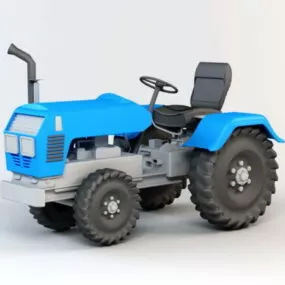 Blue Heavy Tractor 3d model