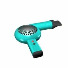 Beauty Salon Blue Blowdryer 3d model