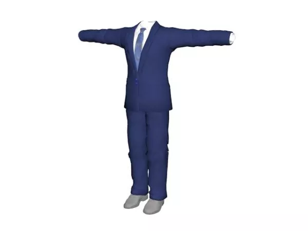 Blue Men Business Suits 3d model Blue Men Business Suits 3d model