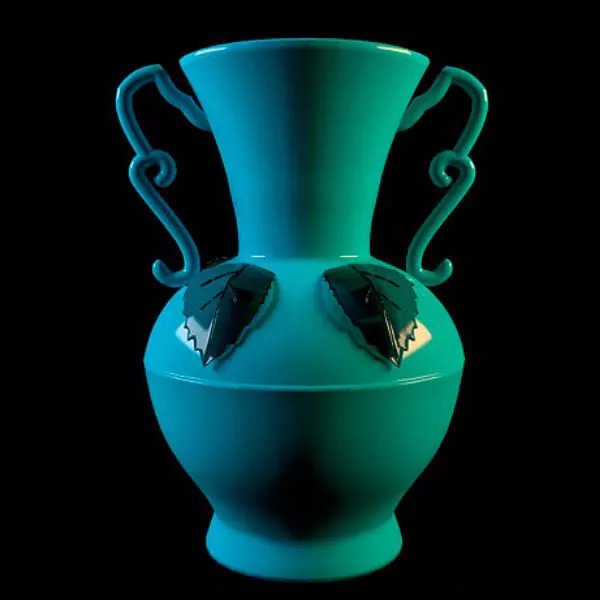Blue Ceramic Vase Decoration 3d model Blue Ceramic Vase Decoration 3d model