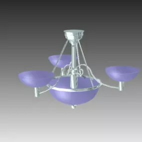 Blue Crystal Home Chandelier Light 3d model