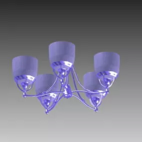 Blue Crystal Home Pendant Light 3d model